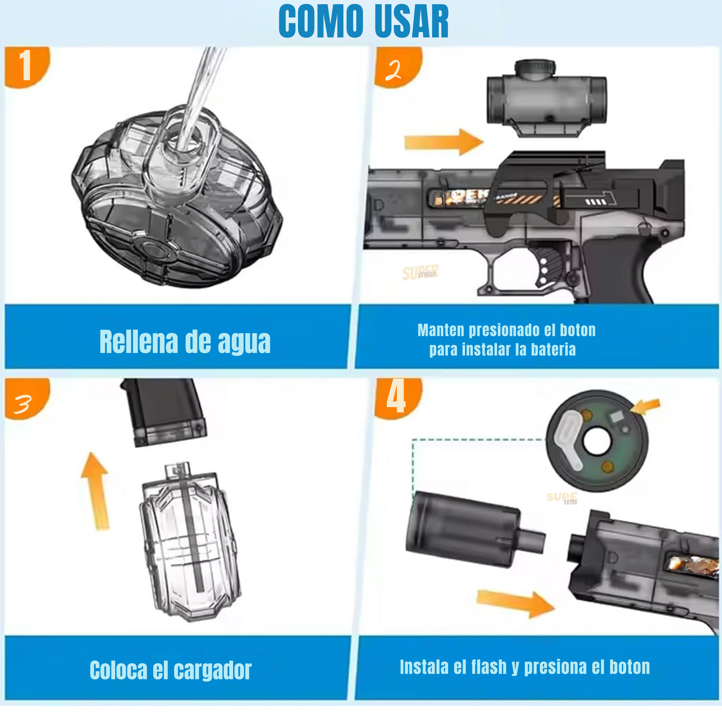 Pistola de agua electrica